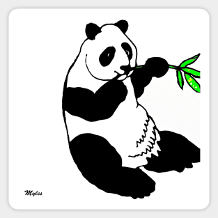 Panda Black and White Sticker